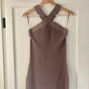Aritzia Babaton Sculpt Knit Criss Cross Dress